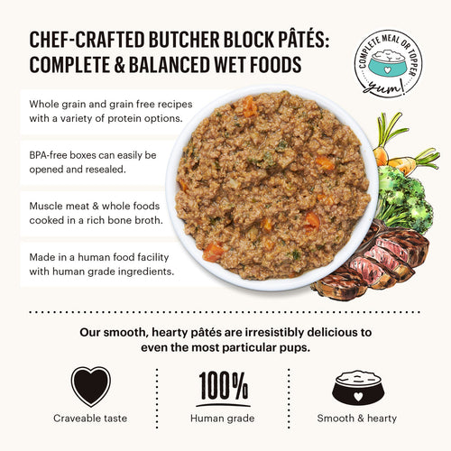 The Honest Kitchen Chicken & Super Greens Butcher Block Pate Wet Dog Food