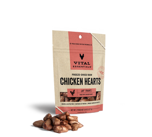 Vital Essentials Freeze Dried Raw Chicken Hearts Cat Treats