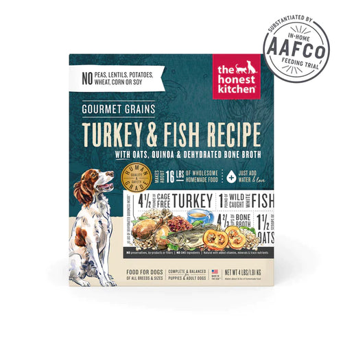 The Honest Kitchen Gourmet Grains Turkey & White Fish Dehydrated Dog Food